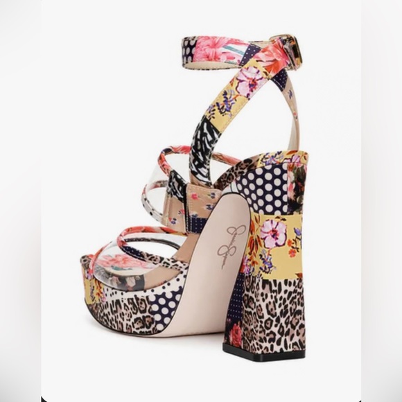 Jessica Simpson multicolored platform heels NWOT - Picture 2 of 8